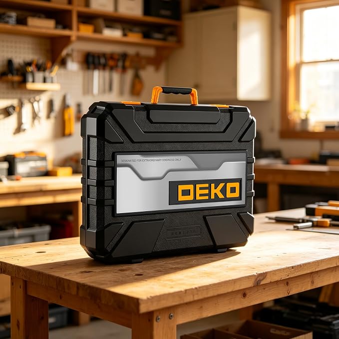DEKOPRO 218-Piece General Household Hand Tool kit, Professional Auto Repair Tool Set for Homeowner, General Household Hand Tool Set with Plier, Screwdriver Set, Socket Set, with Portable Storage Case