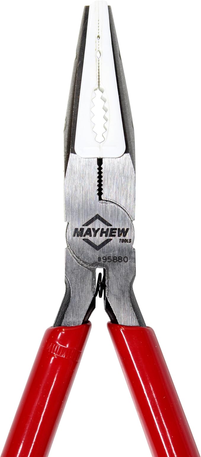 Mayhew Tools 95880 Soft Jaw Pliers, Needle Nose, Red