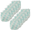 Lunarable Aquamarine Chair Seating Cushion Set of 12, Retro Nostalgic Pattern with Geometry Inspired Motif and Dotted Lines, Anti-Slip Seat Padding for Kitchen & Patio, 16"x16", Turquoise Eggshell