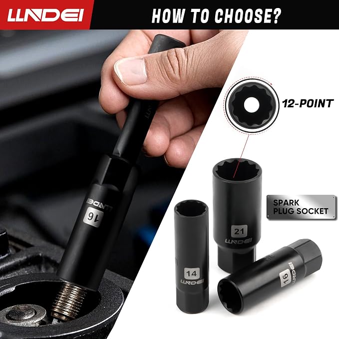 LLNDEI 3/8" Drive 12-Point Socket Set 71Pcs SAE/Metric CR-V | Deep/Shallow 5/16-3/4" & 8-22mm, 12-Pt fits 6-Pt, Adapter & Hex Keys, for Auto, Precision Machinery & Industrial