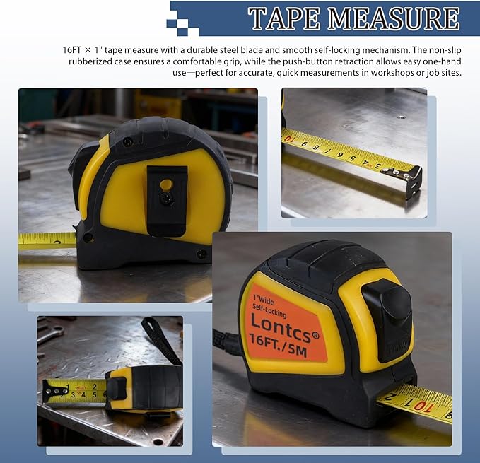 22 Pcs Welding Accessories and Tools Kit – Includes Chipping Hammer,Soapstone Holder,16' Tape Measure,50LB Magnet,Triple Flint Striker,Torch Cleaner,Wire Brush & More Accessories