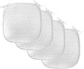 Lunarable Trellis Grey Chair Seating Cushion Set of 4, Polygonal Shapes in a Geometric Grid Continuous Pattern Abstract, Anti-Slip Seat Padding for Kitchen & Patio, 16"x16", Pale Taupe and Grey