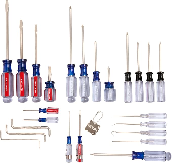 CRAFTSMAN Screwdriver Set, Assorted, 25-Piece (CMHT65046)