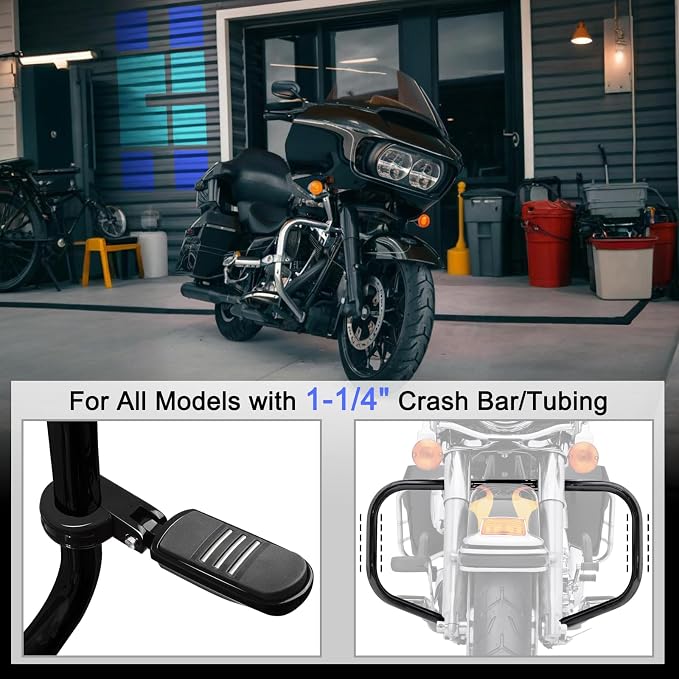 Adjustable Highway Foot Pegs for Harley Touring 1.25" （32mm）engine guards
