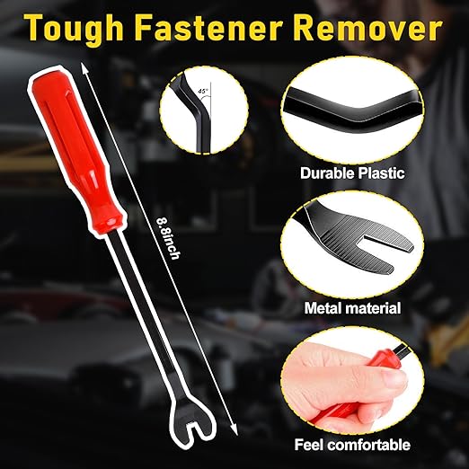 240PCS Car Bumper Retainer Clips Kit - Auto Plastic Rivets & Push Fasteners Set, Most Popular Sizes for Door Trim, Panel, Fender - Compatible with GM, Ford, Toyota, Honda, Chrysler
