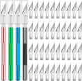 DIYSELF Exacto Knife, 4 PCS Exacto Knives with 40 Exacto Blades #11, Craft Knife, Hobby Knife, Exacto Knife for Crafting, Art, Scrapbooking, Stencil, Precision Exactly Knife for Sculpting, Model