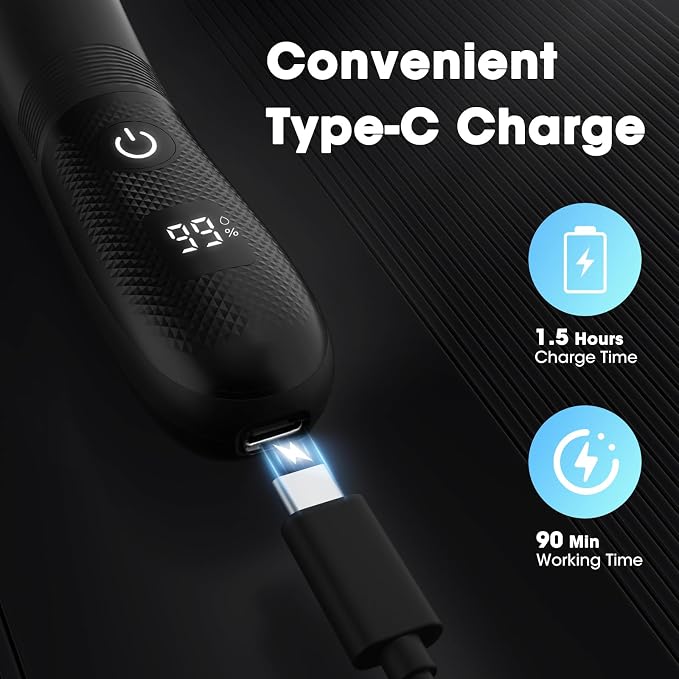 Manscape Body and Ball Trimmer for Men, Pubic Groin Hair Trimmer Ball Shaver Body Groomer Men, Wet/Dry Smooth Shaving, IPX7 Waterproof