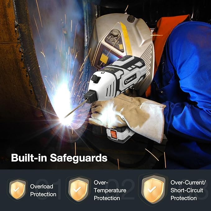 Sakerplus Portable Welding Machine, Handheld Welder Machine 110V, ARC Portable Welder with IGBT Inverter 5 Variable Current Adjustment, 30pcs 3/32" Wire Rods, Welding Helmet, Carring Case Included