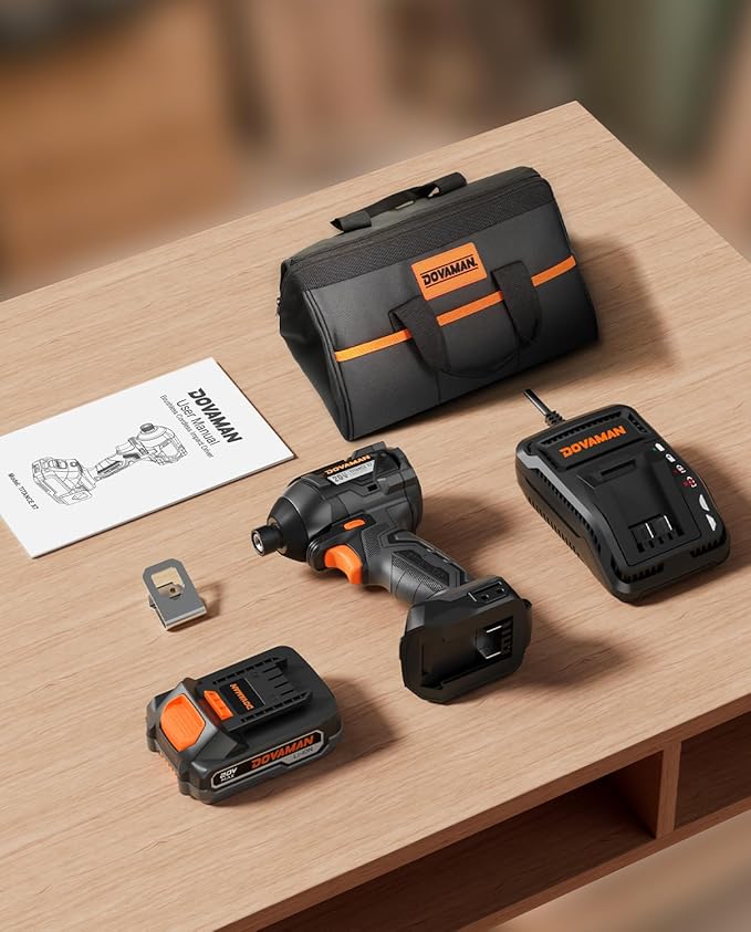 20V Brushless Impact Driver, 1/4'' Hex Compact Cordless Driver Kit with 1,770 In-lbs Torque, Battery & Charger Included – Lightweight Electric Screwdriver for Wood, Metal & Auto Repair-TITANCE X7