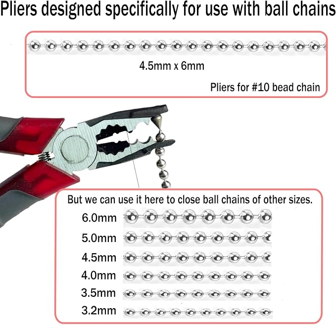 Chain Joining Tool Pliers for Metal Ball Chains, Manual Cutting Joining Plier, Ball Metal Connector Tool Splicing Combination Pliers For Curtain Roller Blind Accessories Connector