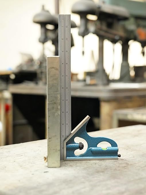 PEC Tools Hardened Square Head for 6" Combination Squares, Durable Hardened Cast Iron Head, Combination Square Component Featuring Level Vial & Scribe Tool, Trusted by Professionals Since 1960