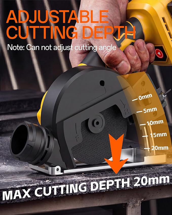 4" Mini Circular Saw Compatible With DeWalt 20V Battery(NO Battery) | Brushless Cordless Cut Off Tool with 3 Speeds, 4 Blades,12000RPM,Removable Dust Cover for Metal, Wood and PVC