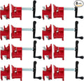 8 Pack 3/4'' Pipe Clamps for Woodworking Wood Gluing Pipe Clamp Fixture Set Heavy Duty Cast Iron For Woodworking, Carpentry, Home Improvement, and DIY Jobs