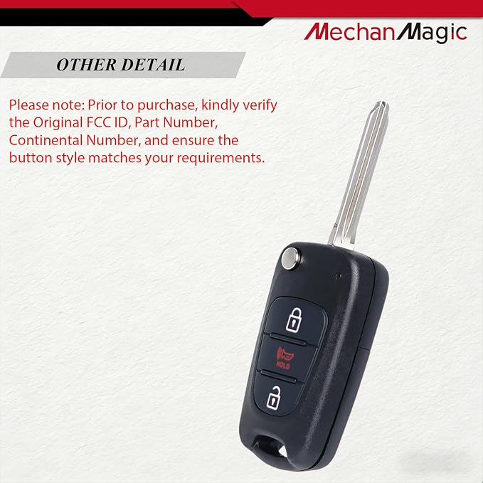 Flip Key Fob Replacement Fits for Kia Soul 2010-2013 | FCC ID:NYOSEKSAM11ATX (AM F/L) Keyless Entry Key Remote Control 95430-2K340 3 Button 315MHz (Set of 2)