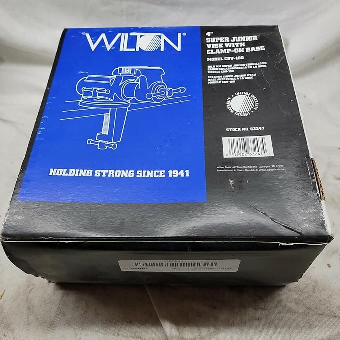 Wilton Super-Junior Clamp-On Vise, 4" Jaw Width, 2-1/4" Jaw Opening, 2" Throat (Model CBV-100)