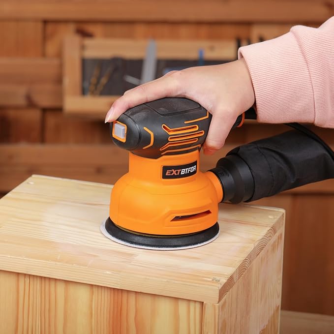 5" Orbital Sander,300W Electric Sander 5000-12000OPM Variable Speeds with 20Pcs Sandpapers,Power Orbital Sanders for Woodworking and Sanding with Vacuum Dust Collector
