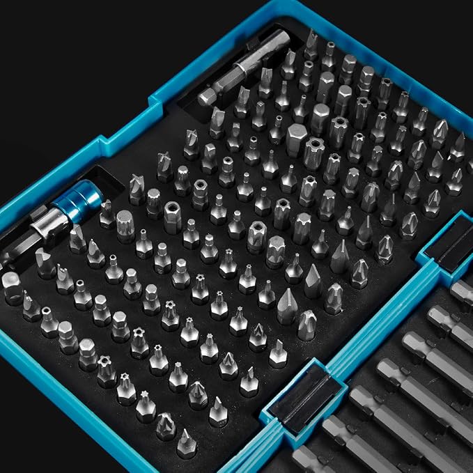 Stark USA 148-Piece Screwdriver Bit Set Hex Tamper Phillips Torx Flat Head Phillips with Storage Case