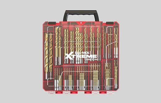 Disston BLU-MOL Xtreme 115PC Drill BIT Set 17 Round and HEX Drill BIT Sizes E0100504
