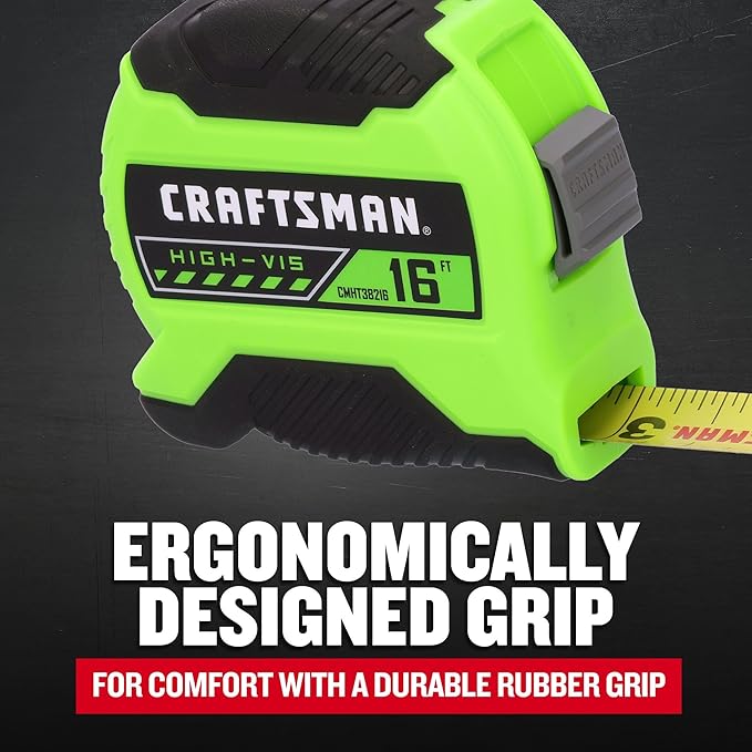 CRAFTSMAN High-Visibility Tape Measure 16 FT (CMHT38216S)