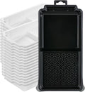 Bates- 4 Inch Paint Tray Set, 31 Pack, 1x 4 Inch Paint Roller Tray, 30x Disposable Plastic Liners, Black and White