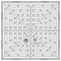 Creative Grids 12-1/2in Square It Up or Fussy Cut Square Quilting Ruler – CGRSQ12 – Made in USA, Non-Slip Grip Acrylic Quilting, Sewing, Crafting, Patchwork Ruler & Template