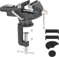 GOXAWEE Universal Bench Vise, 3.15 Inch Table Clamp, 360-Degree Swivel Base, Small Home Vice, Clamp-on Tool for Woodworking, Cutting Conduit, Small DIY Projects, Craft Creation, Sculpting and Modeling