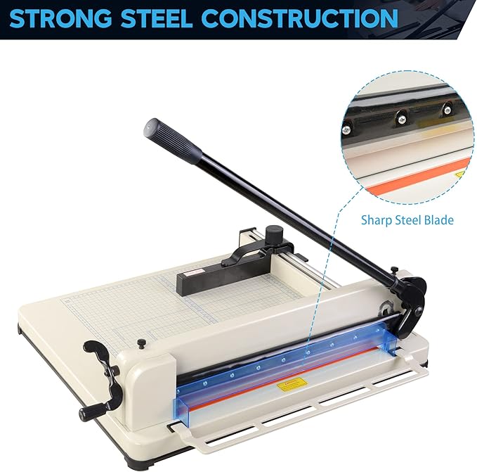 Yescom Paper Cutter Heavy Duty 17" Blade A3 Large Industrial Guillotine 400 Sheets Cutting Cardstock Trimmer