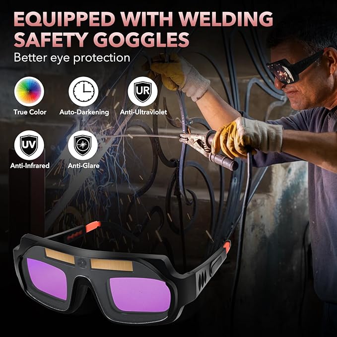 Mini Stick Welder, 200A Portable Welding Machine with 20PCS Rods & Welding Goggles, Small Welder Machine 110V with IGBT Inverter Hot Start for Professionals & DIY Enthusiasts