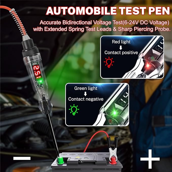 9 PCS Automotive Electrical Disconnect Pliers Kit, High-Carbon Steel Electrical Terminal Connector Separator Removal Clip Set with 37960/37980 Plier, Auto Test Pen, Terminal Pin Repair Tool