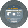 POWERTEC Bench Grinder Wheel 8 Inch 60 Grit, Aluminum Oxide Grinding Wheel for Bench Pedestal Grinder, 1" Thick 5/8" Arbor, Sharpening & Shaping Drill Bits, Blade, and Chisel (15517) (Pack of 10)