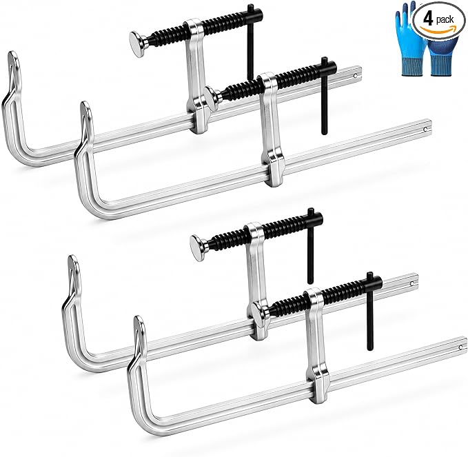 12" Welding Clamps, Drop-Forged F Clamp, Max Load Limit 440 lbs