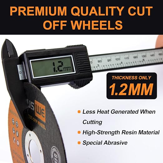 208 Pack 4 1/2 Inch Cut Off Wheels for Metal & Stainless Steel – Ultra Thin Cutting Discs for Angle Grinder