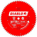 Diablo Fine Finish Saw Blade for Wood - 16-5/16" Diameter, 60 ATB Teeth, 1" Arbor, .114" Kerf, 22° Hook Angle, .079" Plate, 4000 Max RPM - D1660X