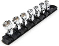TEKTON 1/4 Inch Drive Universal Joint Socket Set, 7-Piece | SHD90109 | (1/4 - 9/16 in.), Shallow, 6-Point, Socket Rail