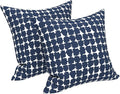 LVTXIII Outdoor/Indoor Throw Pillows, Decorative Throw Pillows with Inserts, 18”x18” Square Pillows for Bed, Couch, Sofa and Patio Furniture (Set of 2, Tie-dye Navy)