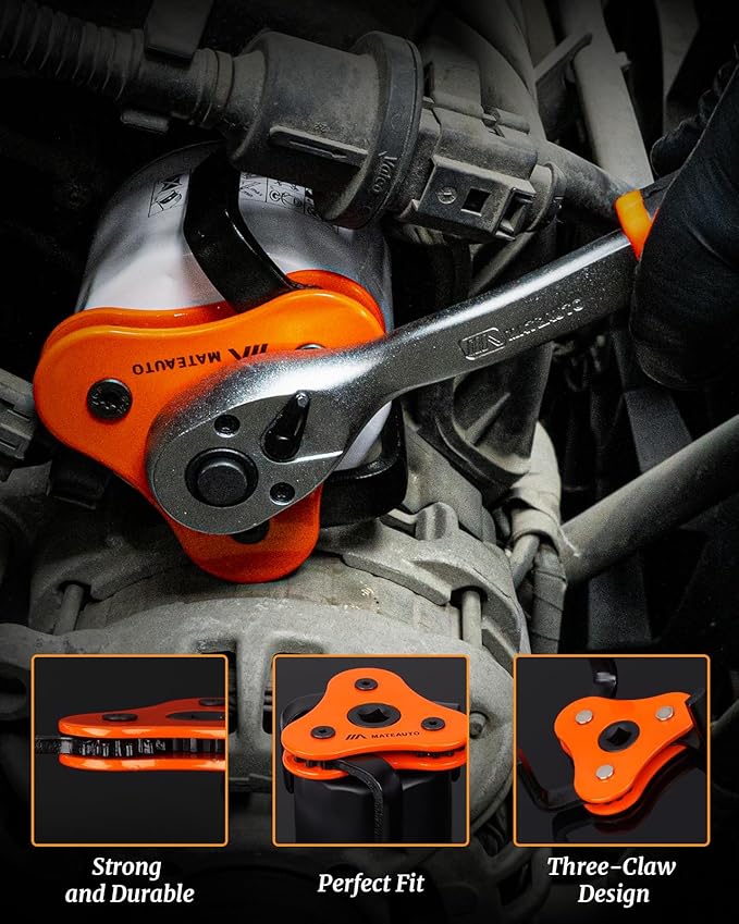 11-Piece Oil Filter Wrench Set with Storage Case - 12" Adjustable Oil Filter Pliers, 3-Jaw Removal Tool, and Swivel Wrenches (2-3/8" to 3-7/8") for Auto and Motorcycle Repair