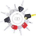 12 Heavy Equipment Keys Master Set, Construction Ignition Keys for CAT Caterpillar 5P8500 JCB 14607 Takeuchi H806 Hitachi John Deere Hyster 166 Komatsu 787 Volvo