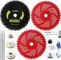 9" x 36 Teeth Carbide Tipped Brush Cutter Blades Weed Eater Trimmer Blade 9" x 20T Carbon Steel Round Chainsaw Tooth Brush Blades Compatible with Stihl, Ego,Husqvarna Brush Cutter, Trimmer, Weed Eater