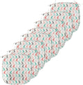 Lunarable Cat Chair Seating Cushion Set of 8, Pattern of Sitting Cat Silhouettes Kitten Pet Repetition Simple Illustration, Anti-Slip Seat Padding for Kitchen & Patio, 16"x16", Turquoise Coral Cream