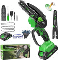 Mini Chainsaw Cordless, 6-Inch Small Electric Chainsaw with 21V Battery & 3 Chains, Hand Held Chain Saw Battery Powered for Wood Cutting & Tree Trimming, Ideal Gardening Gift for Men Dad.