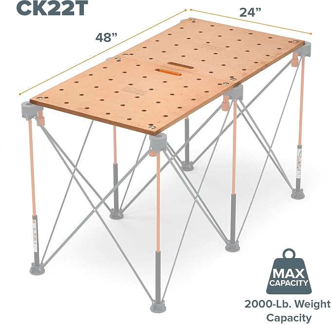 Bora Centipede Table Top Workbench Top 20mm Dog Holes MFT Work Bench Table