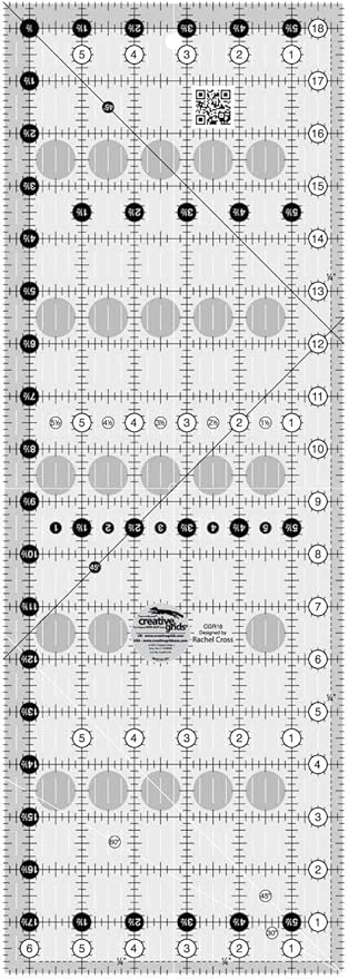 Creative Grids Quilt Ruler 6-1/2in x 18-1/2in - CGR18