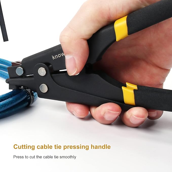 Cable Tie Gun,Knoweasy Zip Tie Tool and Tensioning and Cutting Tool for Plastic or Nylon Cable Tie
