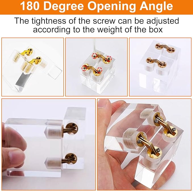 12mm Brass Barrel Hinges Cylindrical Hidden Cabinet Concealed Invisible Furniture Hinges Mount 180 Degree Opening Angle 4 Pcs