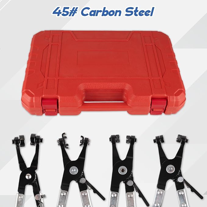 9PCS Hose Clamp Pliers Set, Hose Clamp Removal Tool for Automotive, Flexible Removing Clamps Pliers Automotive for Coolant Radiator Heater and Water Hose