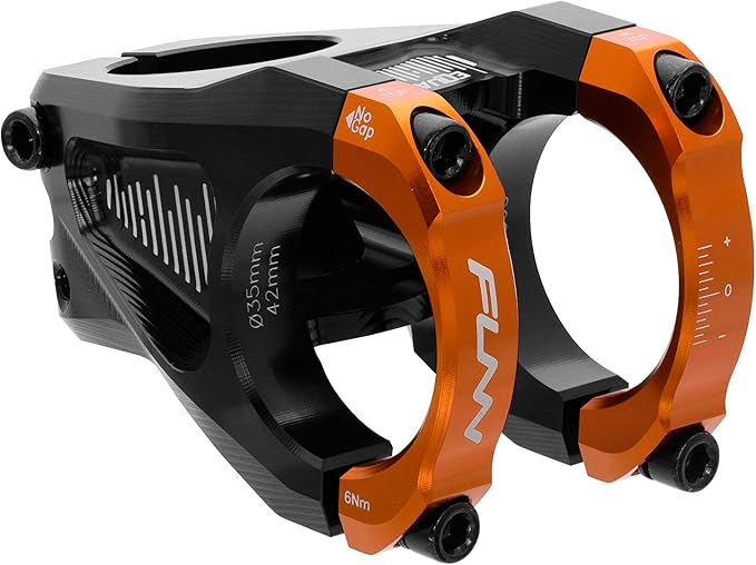 Funn Equalizer Stem, 10mm Drop or Rise, 35mm Clamp, 42mm Length (Orange)