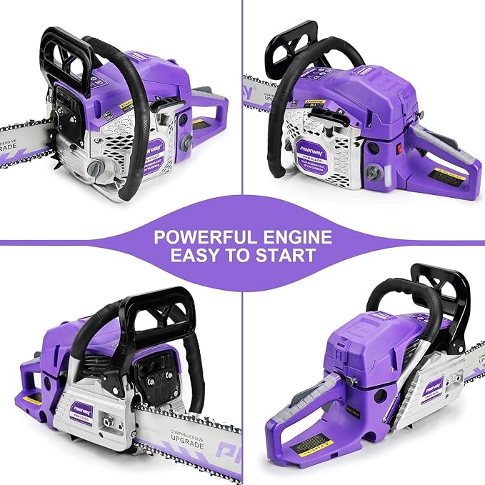 2-cycle 63CC Chainsaw Saw Gas Powered 20" Chain Saws Cordless Petrol Saw Handheld Chainsaw for Cutting Wood Trees Branches，63ACG