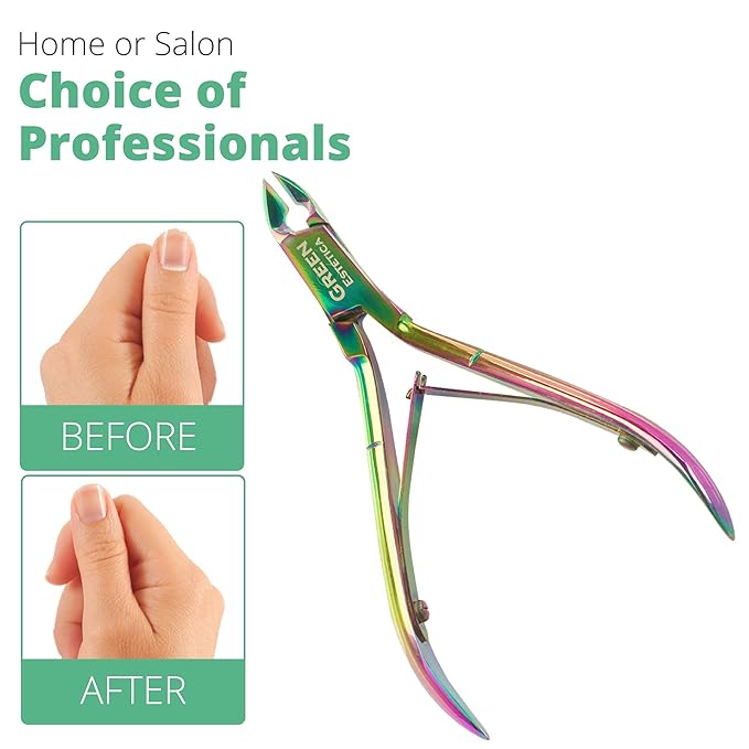 Professional Cuticle Trimmer Nail Cuticle Cutter Stainless Steel Cuticle Nippers with Sharp Blades Double Spring Manicure Tools for Nail Care Pedicure Home Spa (Multi - Pusher Included)