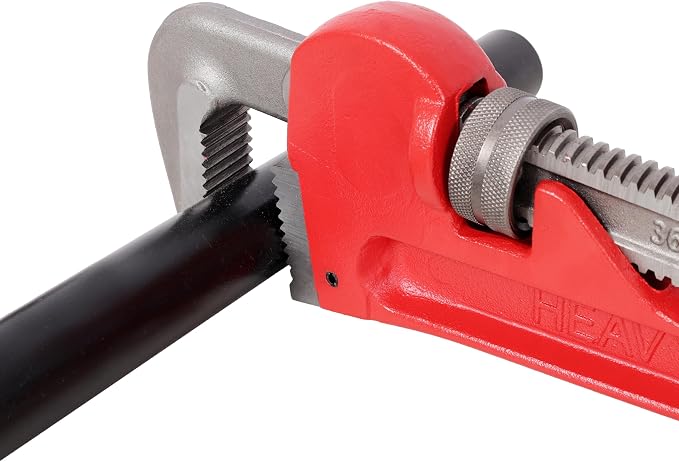 36-inch Pipe Wrench,Heavy-Duty Adjustable Straight Pipe Wrench,Reliable & Durable Cast Steel for Long-Lasting Pipe Maintenance