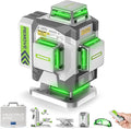 Huepar Pro Laser Level 360 Self Leveling, 4x360° Green Cross Line Laser Tool with Remote Control & Rechargeable Battery, High Accuracy 4D Laser for Construction, Magnetic Bracket -ZK04CG